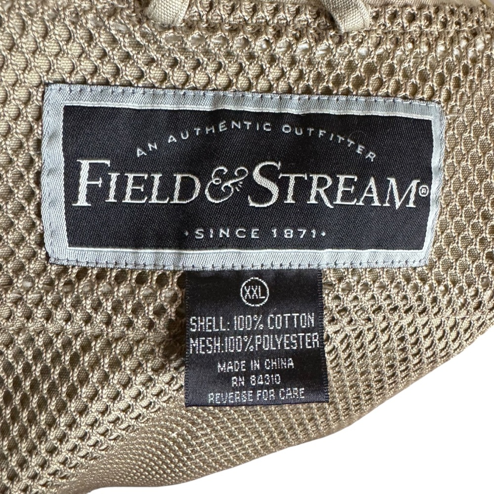Field & Stream Fishing Vest Men's Multi Pocket Wading Vest Khaki Camping Sz XXL - Picture 9 of 9